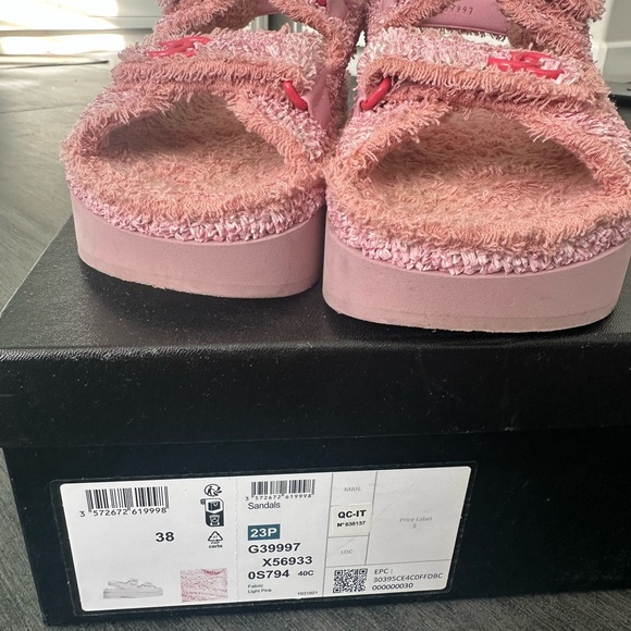 Chanel Pink Platform Sandals size 38 - Picture 2 of 7